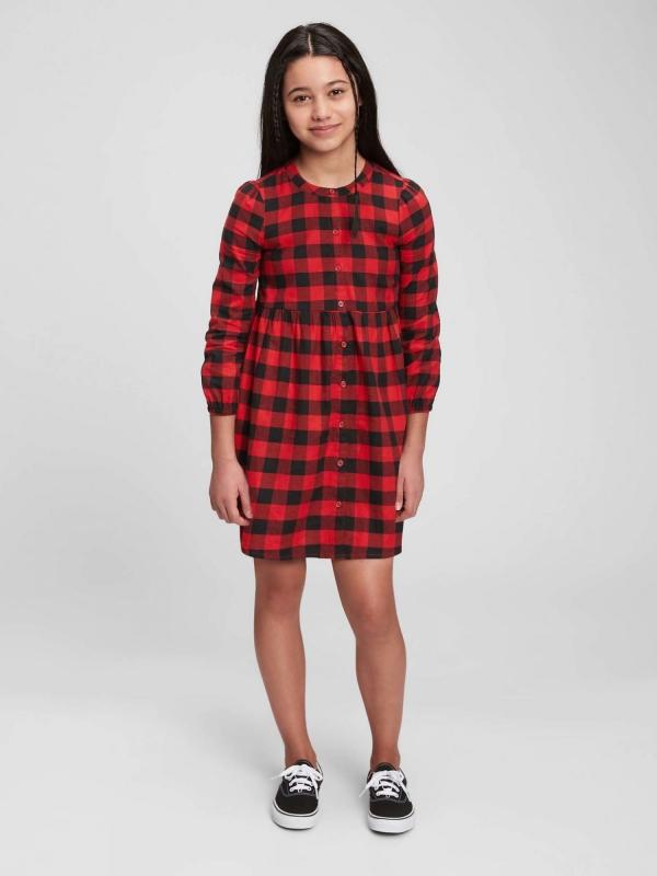Buff Plaid Šaty dětské GAP