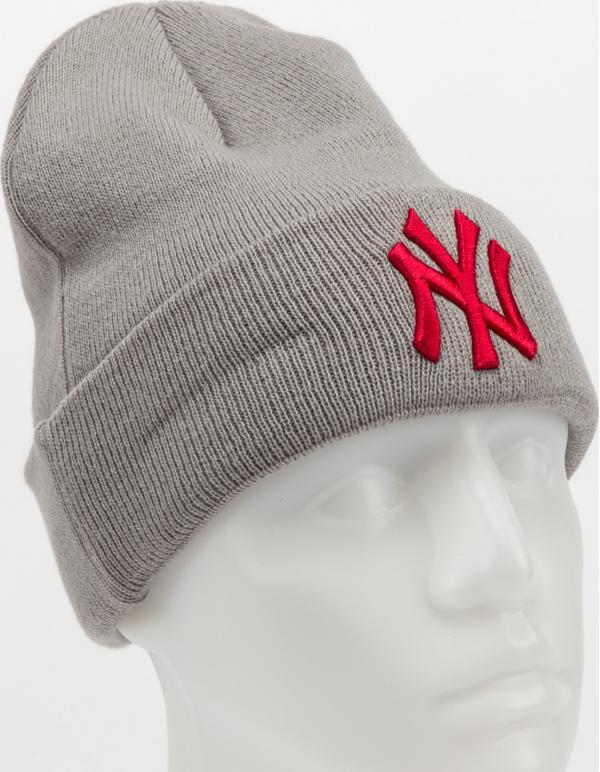 New Era MLB League Essential Cuff Knit NY šedý
