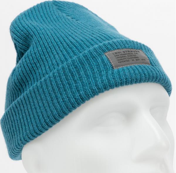 Levi's ® Seasonal Fuzzy Knit Beanie tmavě tyrkysový