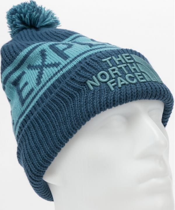 The North Face Retro TNF Pom Beanie tmavě tyrkysový / světle modrý