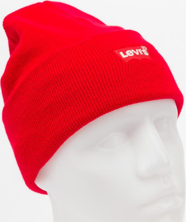 Levi's ® Red Batwing Embroide Beanie červený