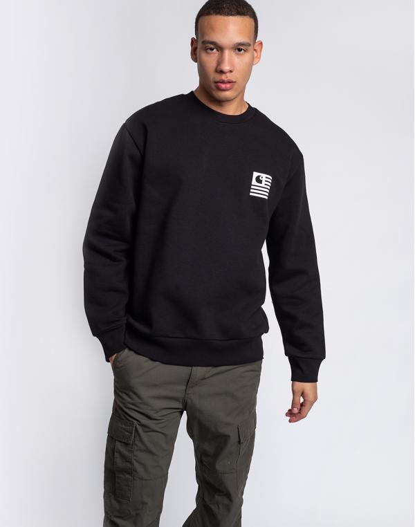 Carhartt WIP Fade State Sweat Black / White L