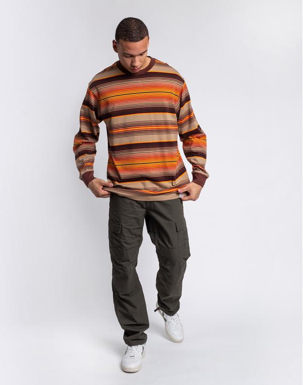 Carhartt WIP L/S Tuscon T-Shirt Tuscon Stripe, Offroad L