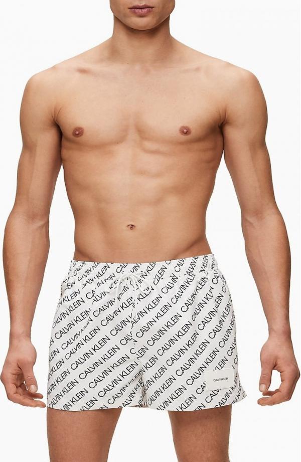 Short Drawstring Print Plavky Calvin Klein