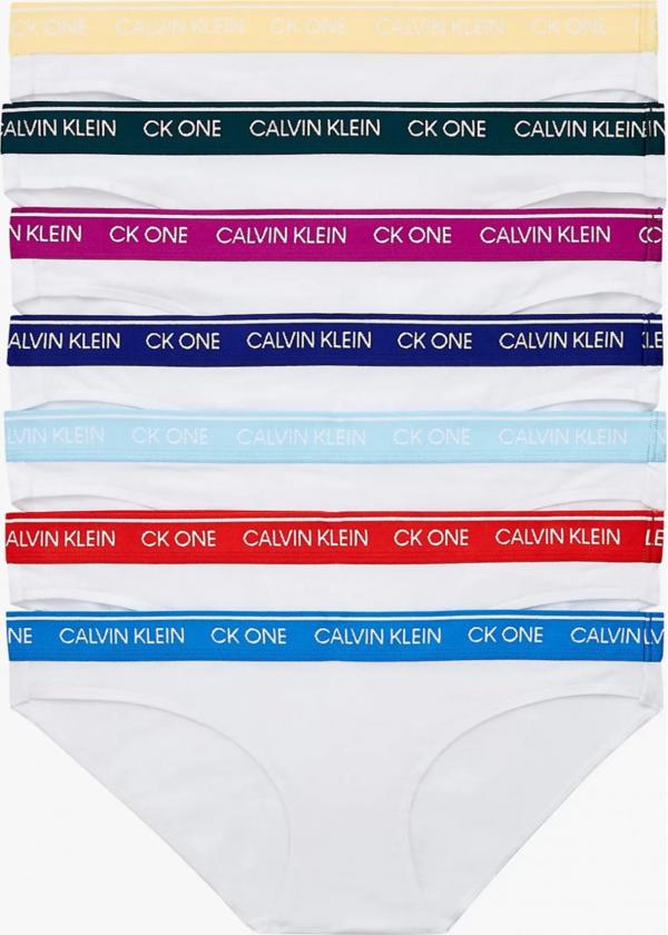 7 pack Bikini White Bodies W/Multi WB Kalhotky Calvin Klein