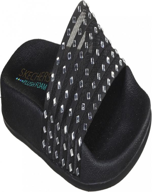 Pop Ups Black Mesh Pantofle Skechers
