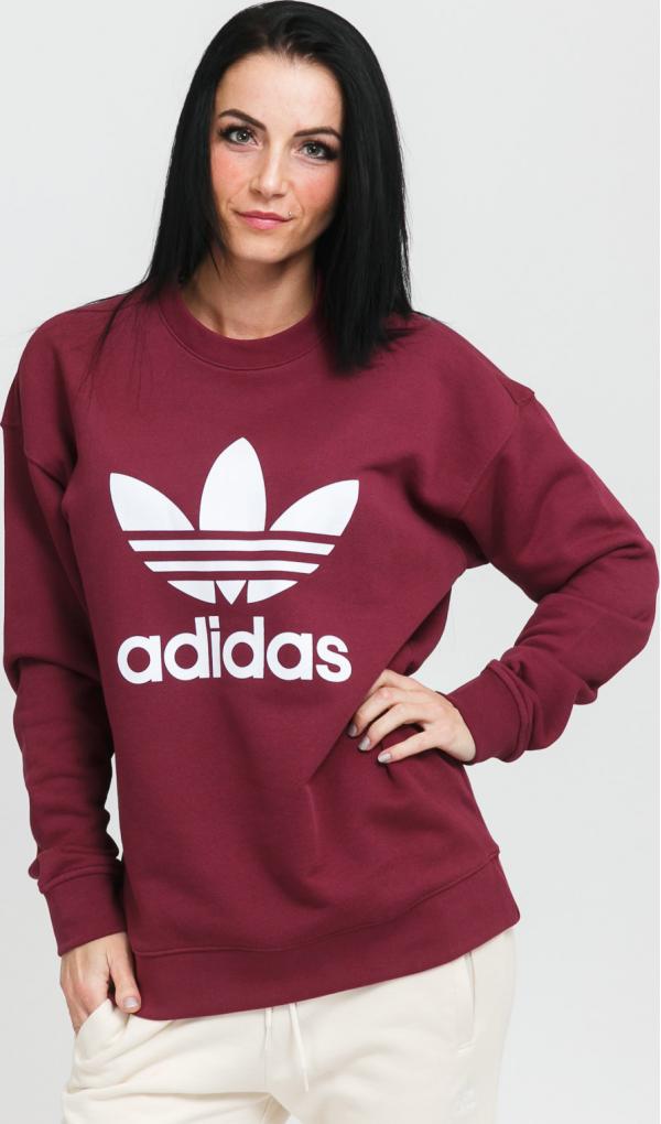 adidas Originals Trefoil Crew weat vínová