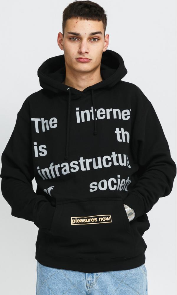 PLEASURES Internet Hoody černá
