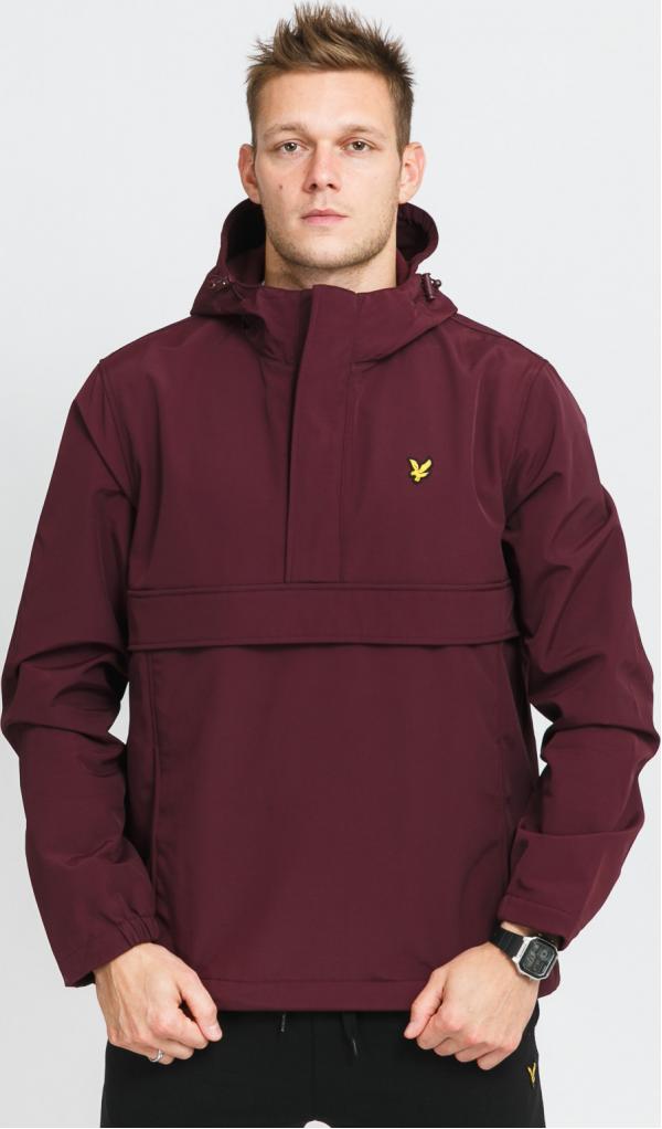Lyle & Scott Fleece ined Nylon Overhead tmavě vínová