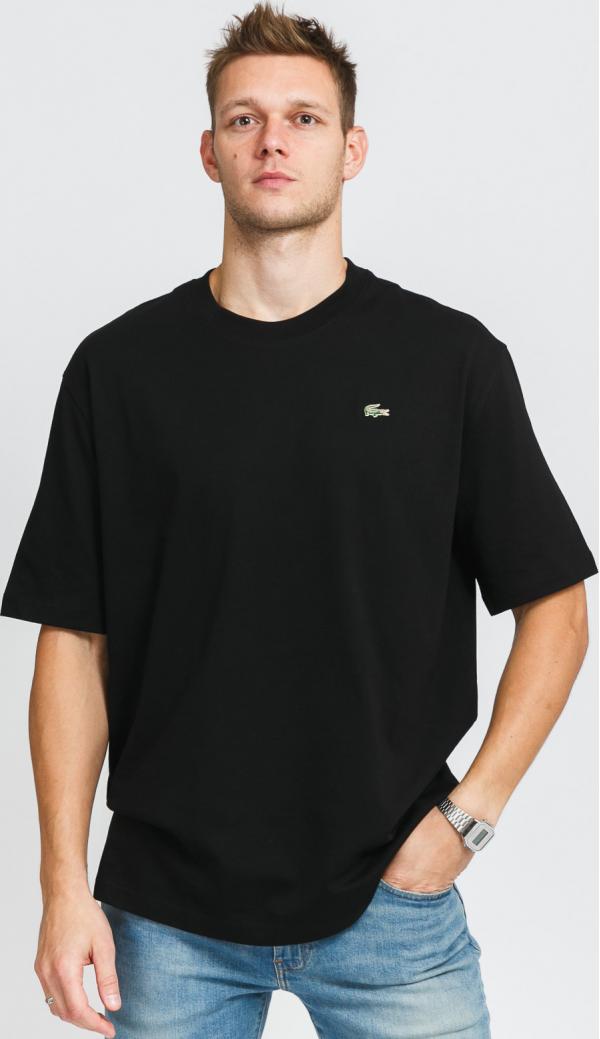 LACOSTE Live oose Cotton T-shirt černé