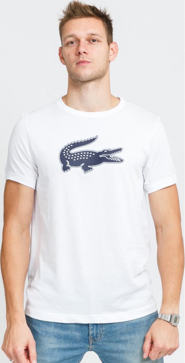ACOSTE Print Crocodile Tee bílé