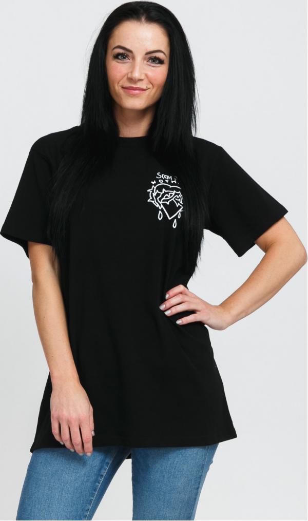 ixth June Regular Printed 'Nothing' Tee černé