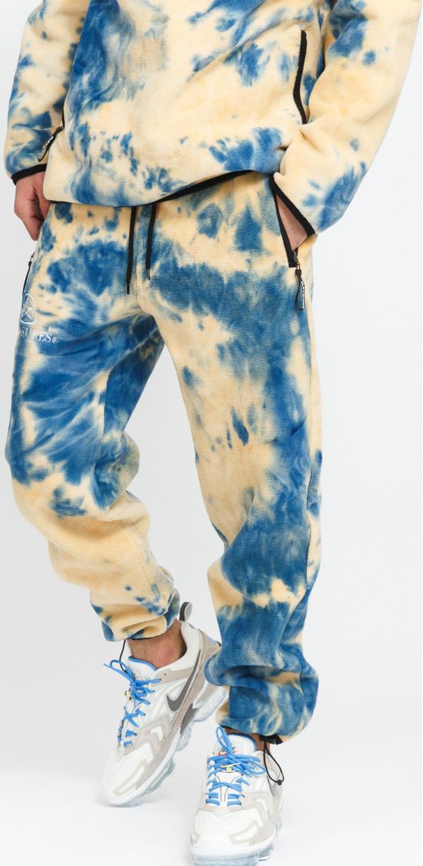PEASURES Caffeine Polar Fleece Pant béžové / modré