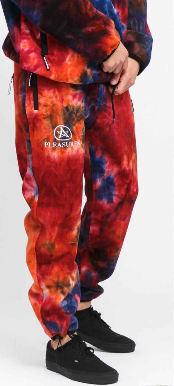 PEASURES Caffeine Polar Fleece Pant oranžové / navy / fialové / vínové