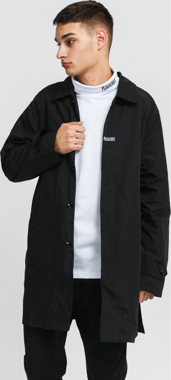 PEASURES Delusion Trench Coat černé
