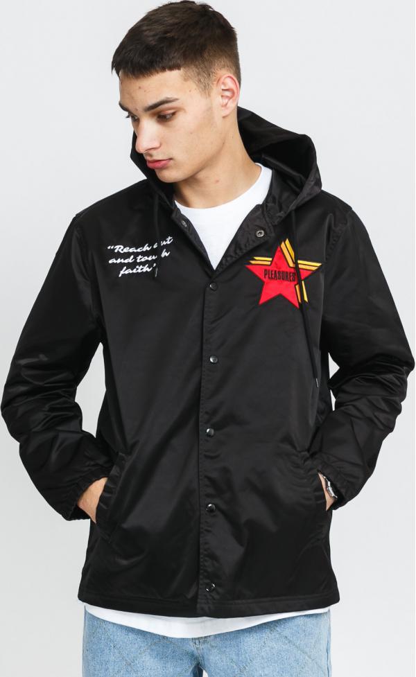 PEASURES Berlin Satin Coaches Jacket černá