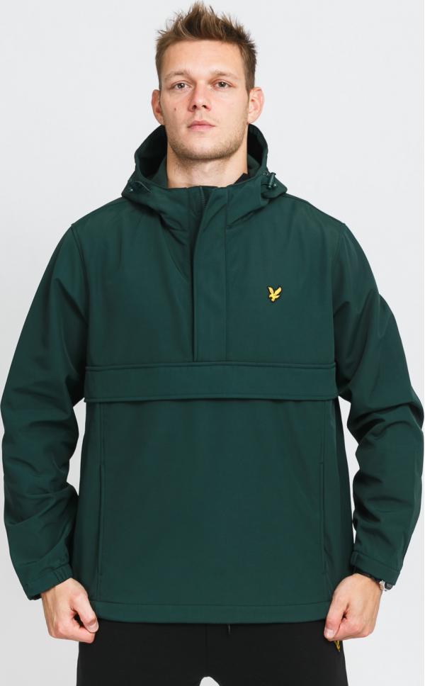 Lyle & Scott Fleece ined Nylon Overhead tmavě zelená
