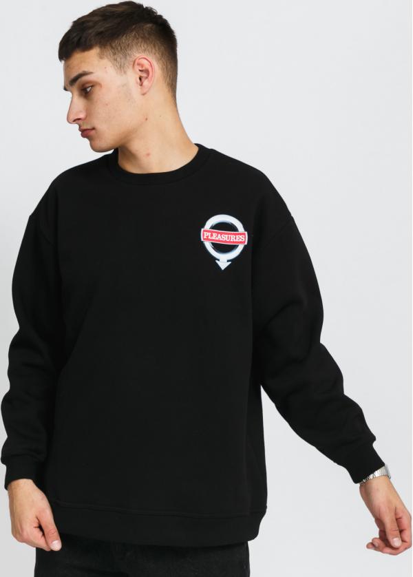 PLEASURES anguage Crewneck černá