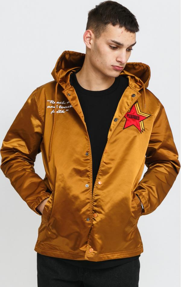PEASURES Berlin Satin Coaches Jacket hnědá