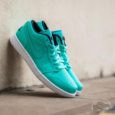 Air Jordan 1 Low Hyper Turquoise/ Black White