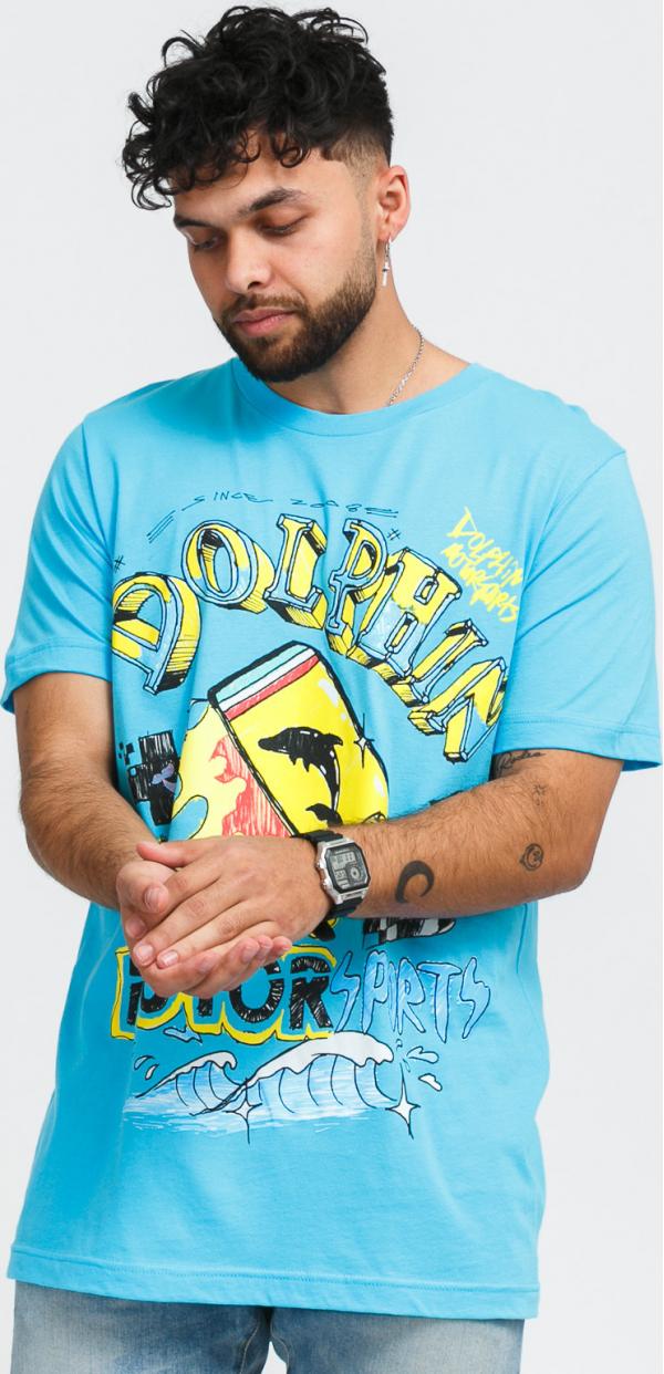 Pink Dolphin Dolphin otors Sketch Tee modré