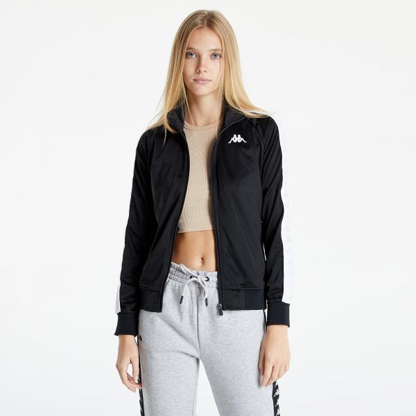 Kappa 222 Banda Wanniston Slim Fleece Jacket Black/ White/ Grey