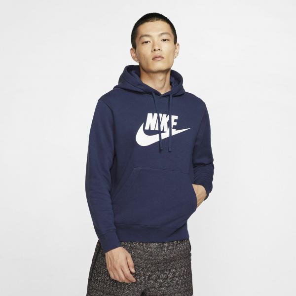 Nike Sportswear Club Pullover BB Gx Hoodie Midnight Navy/ Midnight Navy/ White