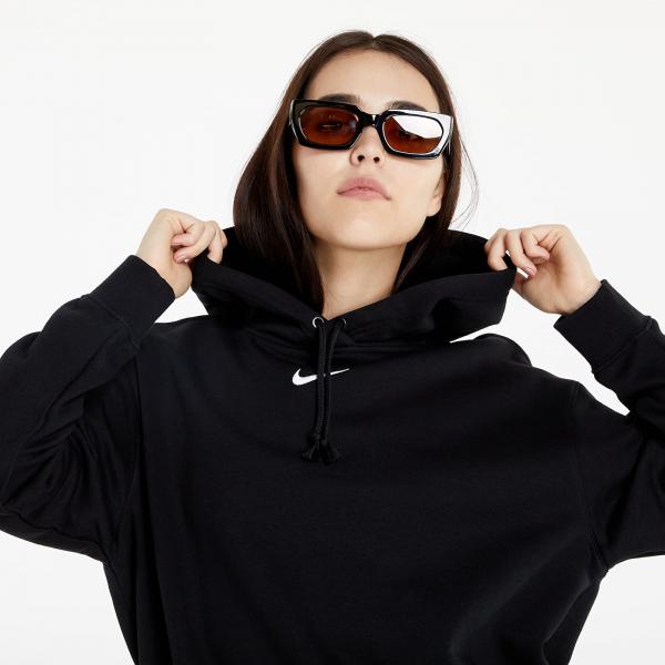 Nike Sportswear Women's Oversized Fleece Hoodie Black/ White