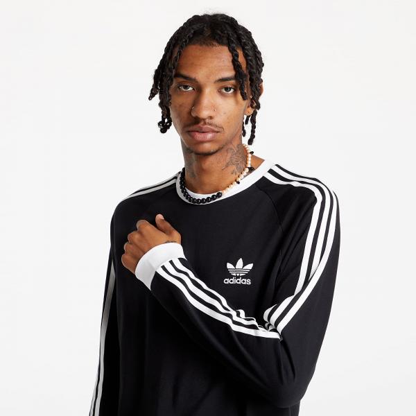 adidas 3-Stripes Longsleeve Tee Black
