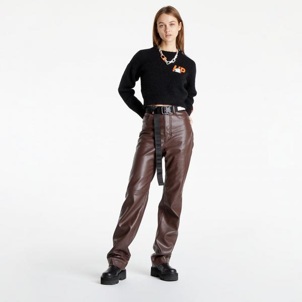 HERON PRESTON Mohair Crewneck Hp-Eagle Black/ Orange