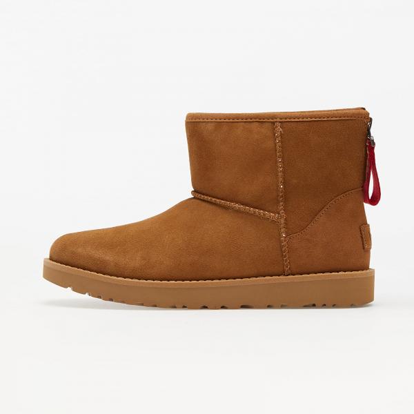 UGG W Classic Mini Logo Zip Chestnut