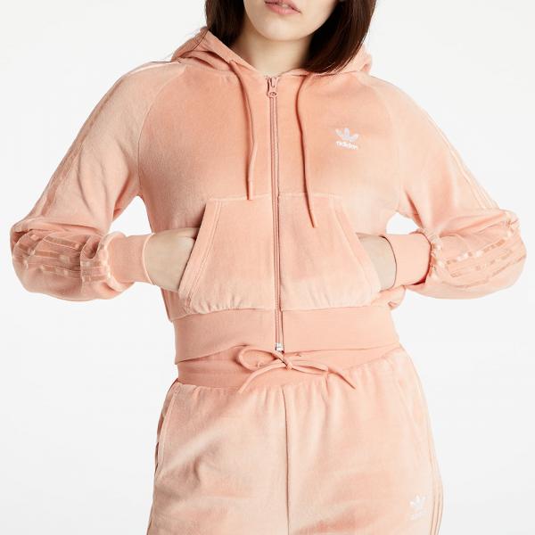 adidas Crop Fz Hood Ambient Blush