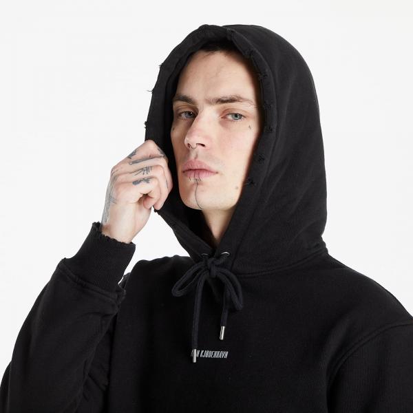 Han Kjøbenhavn Distressed Hoodie Logo Distressed Black