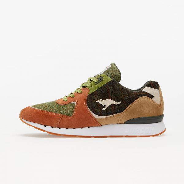 KangaROOS ROOStraditions Tweed Forest Green/ Cream White