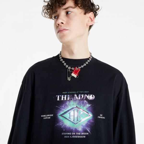 Han Kjøbenhavn Boxy Tee Long Sleeve Faded Black Galaxy
