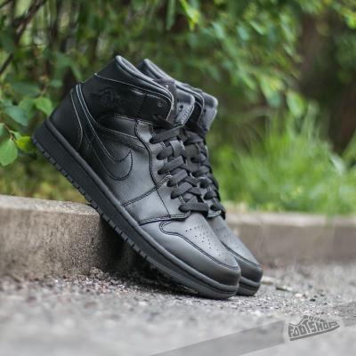 Air Jordan 1 Mid Black/ Black - Dark Grey