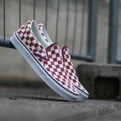 Vans Classic Slip-On (CHECKERBOARD) Red
