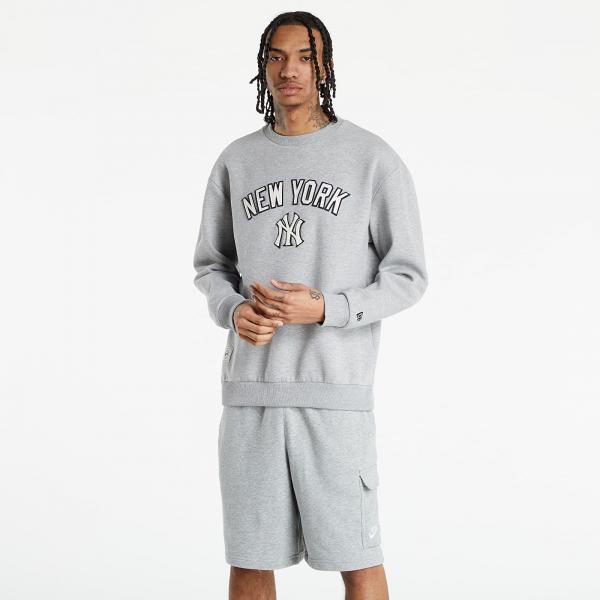 New Era MLB Heritage Patch Oversized Crew Neck Sweatshirt New York Yankees Light Graphite