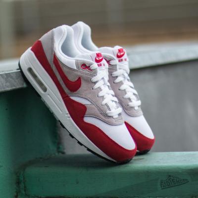 Nike Air Max 1 (GS) White/Challange Red-Natural Grey-Black