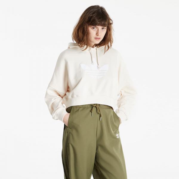 adidas Cropped Hoodie Wonder White
