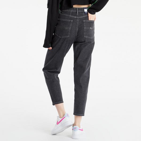 Kalhoty Tommy Jeans Mom Jeans Ultra High Rise Tapered Jeans Denim Black W27/L30