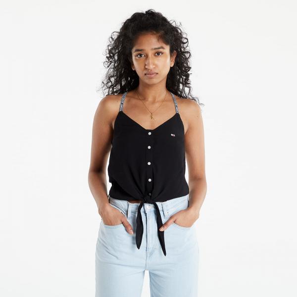 Top Tommy Jeans Essential Strappy Top Black L