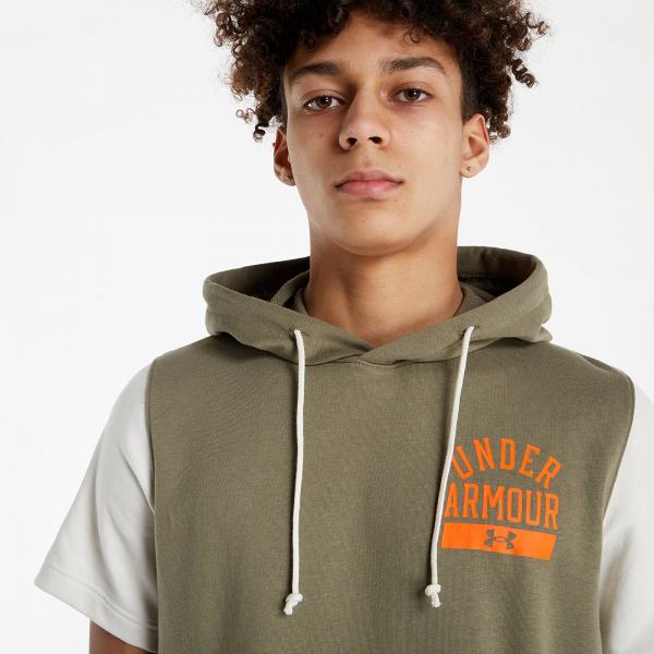 Under Armour Rival Terry Cb SS Hoodie Tent/ Team Orange