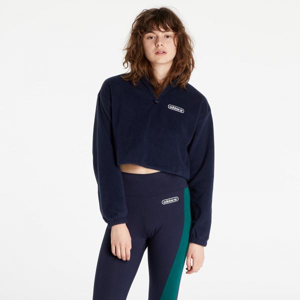 adidas Retro 1/4 Zip Cropped Sweater Legend Ink