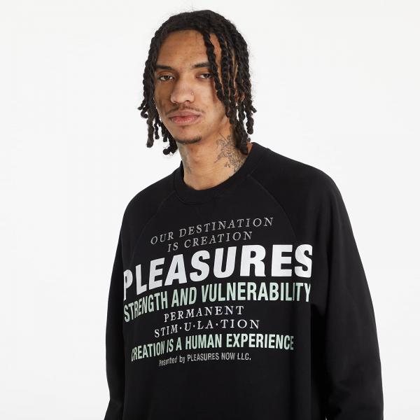 PLEASURES Permanent Crewneck Black