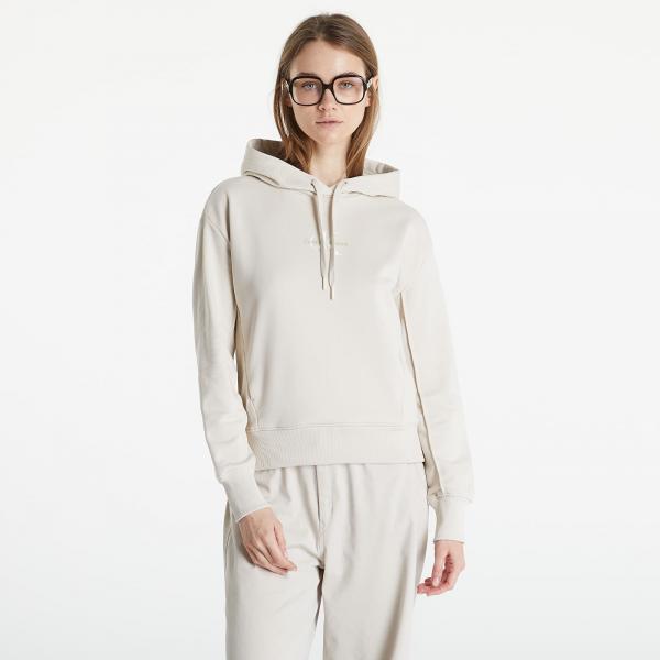 Calvin Klein Jeans Monogram Logo Hoodie Eggshell