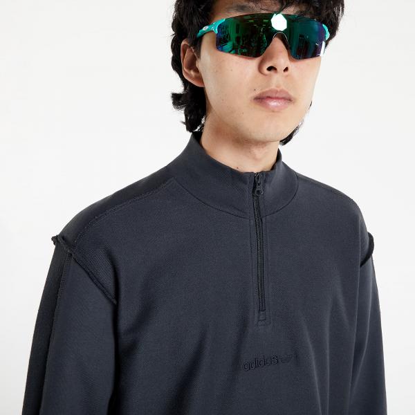 adidas Loopback Quarter-Zip Sweatshirt Carbon