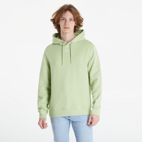 Calvin Klein Jeans Stacked Logo Hoodie Jaded Green