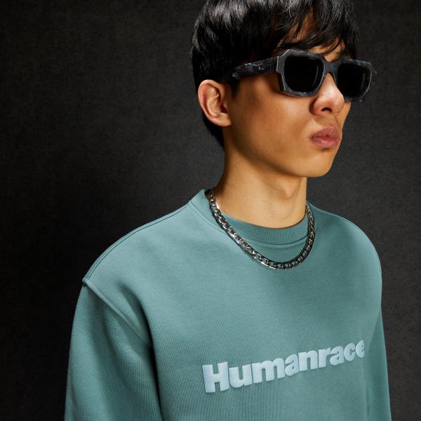 adidas x Pharrell Williams Basics Crew Hazy Emerald