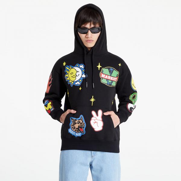 MARKET Smiley Start Within Stars Hoodie Black
